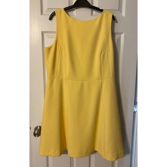 The Limited Dress 16 Large Lemon Yellow Career Church Washable Sleeveless - Picture 4 of 7